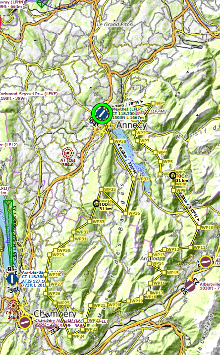 France, between the alpine lakes