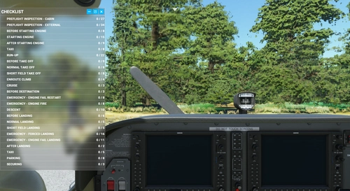 Checklist for Cessna 172 Skyhawk (G1000)
