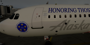 [A32NX] FlyByWire | Airbus A320neo Alaska  HONORING THOSE WHO SERVE N265AK in 8k thumbnail 2