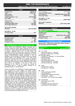 EMB 110 Bandeirante - JDs Comprehensive Checklist & Procedures thumbnail 2