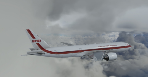 Captainsim B777-200ER Garuda Indonesia Retro Livery