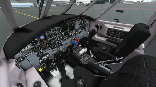 Embraer EMB-110 Bandeirante - Grey Interior and Blue Prop Levers