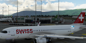 [A32NX] FlyByWire | Airbus A320neo SWISS HB-JDB with signs of wear in 8k thumbnail 10