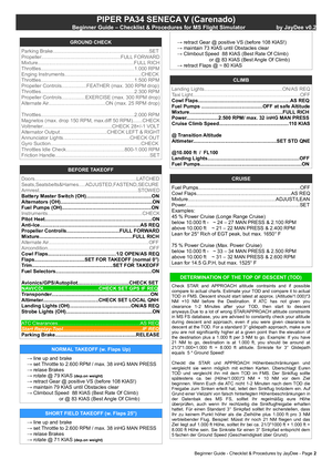 PA 34T Seneca V - Guide Checklist & Procedures  thumbnail 2