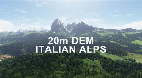 ITALIAN ALPS 20m DEM - High Resolution Terrain Elevation Data from LIDAR Imaging