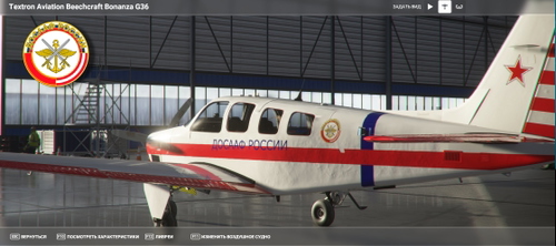 Livery for Beechcraft Bonanza G36 DOSAAF Russia