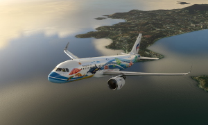 A320 Bangkok Airlines HS-PGW Samui Livery 8K - Asobo version thumbnail 2