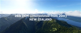 NEW ZEALAND 10m DEM - High Resolution Terrain Elevation Data interpolated from 20m - Part 1 Microsoft Flight Simulator