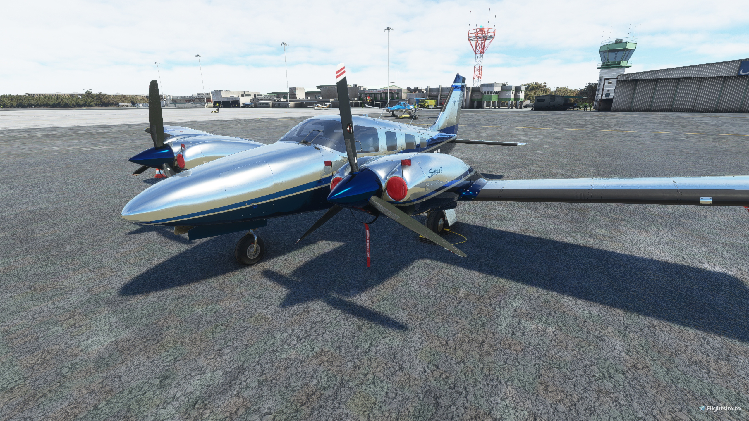 Carenado PA34 Seneca V - Silver-Blue - Image 1