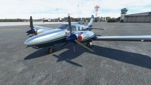 Carenado PA34 Seneca V - Silver-Blue thumbnail 1