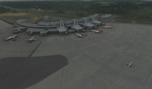 Minsk 2 airport (UMMS) with default terminal change. thumbnail 1