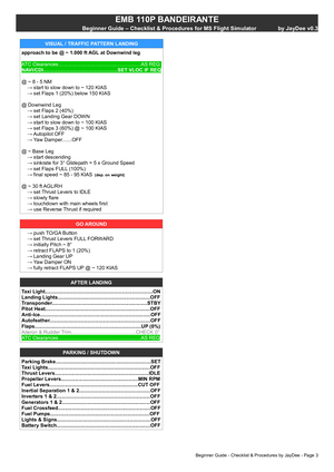 EMB 110 Bandeirante - JDs Comprehensive Checklist & Procedures thumbnail 3