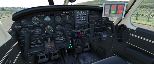 PA28 Turbo Arrow (JustFlight) Black Creme Interior & Clean Glass