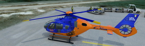 H135 Bugatti paintwork in carbon design