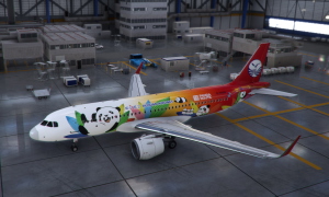 A320 Sichuan Airlines Panda Livery 8K - Asobo version thumbnail 2
