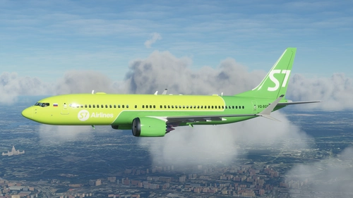 S7 Airlines Boeing 737 MAX - (5K*10K)