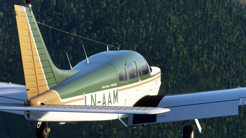 JustFlight PA28R Arrow III - LN-AAM Green and Gold Arrow