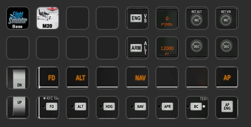 KFC150 Autopilot profile V2 for StreamDeck XL (for LORBY's AAO SD plugin) 