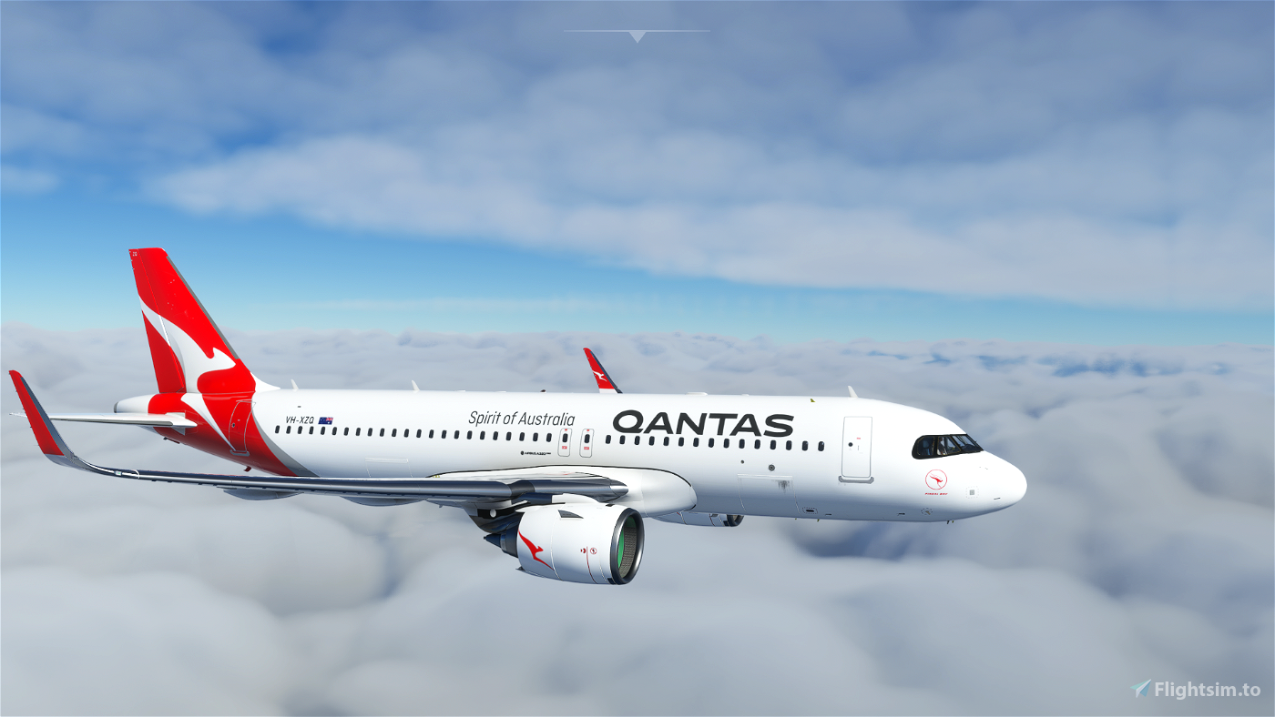 [A32NX] (13bandit) A320neo Qantas Airways [8k] - VH-XZQ - Silver Roo ...