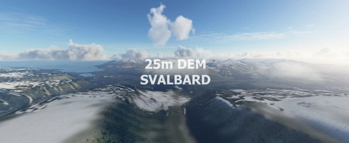 SVALBARD 25m DEM - High Resolution Terrain Elevation Data from SRTM Arc 1"