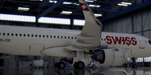 [A32NX] FlyByWire | Airbus A320neo SWISS HB-JDB with signs of wear in 8k thumbnail 7