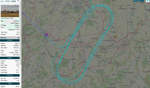 Air Refueling Area Saxon Germany Abflug & Ankunft EGUN RAF Mildenhall
