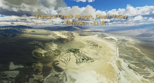 Furnace Creek Airport L06 - America's lowest and hottest airport! Death Valley!