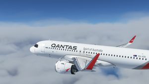 [A32NX] (13bandit) A320neo Qantas Airways [8k] - VH-XZQ - Silver Roo "Fingal Bay" thumbnail 3