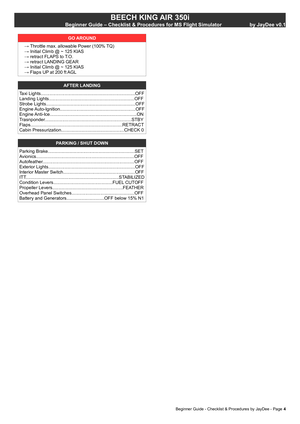 Beech King Air 350i - JDs Checklist & Procedures (Comprehensive Guide) thumbnail 4