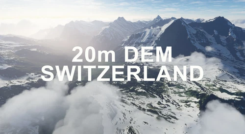 SWITZERLAND 20m DEM - High Resolution Terrain Elevation Data from LIDAR Imaging