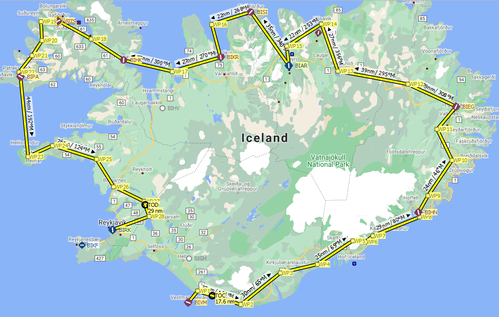 Discover Iceland Bush Trip Flight Plan