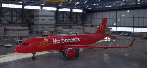 [A32NX] A320 NEO McDonald's Unpainted wings Livery (FBW Compatible)