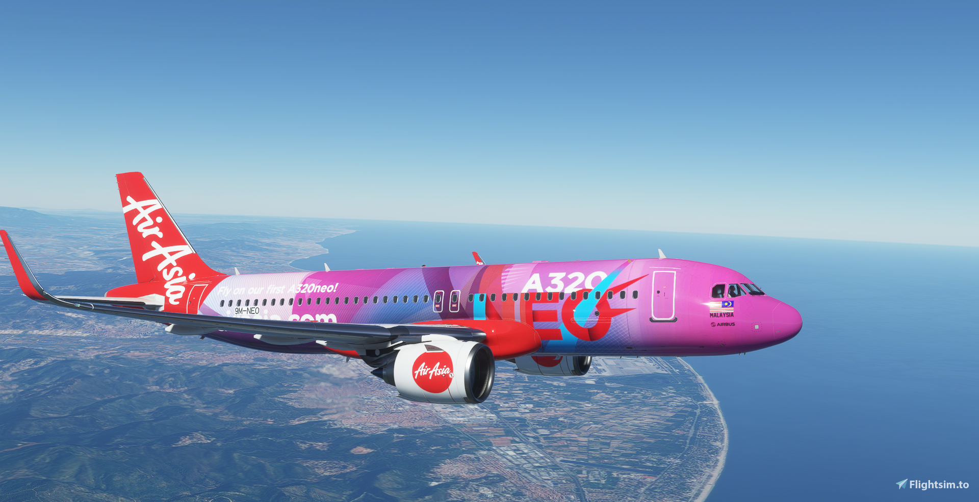 [A32NX] | [8K] AirAsia (9M-NEO) Very Detailed Clean/Dirty Version - Image 1