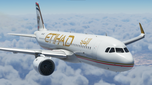 [A32NX] Etihad Retro Livery A6-EIZ [8K High Resolution] thumbnail 4