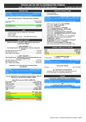 DC-6 (PMDG) - JDs Comprehensive Checklist & Procedures thumbnail 3