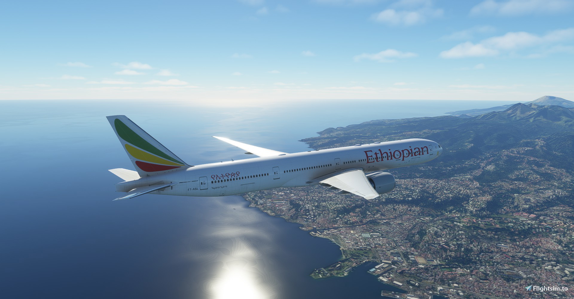  Ethiopian Airlines "current livery / 70 years livery" CaptainSim 777-300ER - Image 1