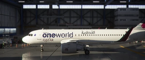 [A32NX] [FBW] Qatar Airways One World [10K] (A7-AHL) With Custom Coffee Cup Ultra Detail thumbnail 5