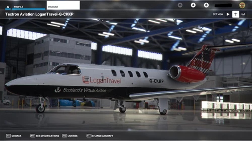 Cessna Citation CJ4 LoganTravel-Scotlands Virtual Airline 8k Livery