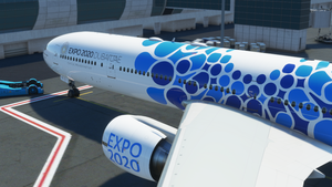 Captainsim B777-300ER Emirates Expo Blue thumbnail 4