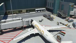 [A32NX] Etihad Retro Livery A6-EIZ [8K High Resolution] thumbnail 3
