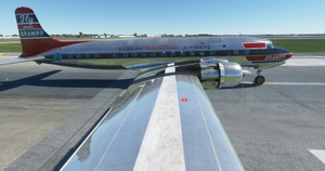 PMDG DC-6B Braniff International Airways (N90883 | 1958)  Polished Aluminum thumbnail 3