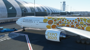 Captainsim B777-300ER Emirates Expo Orange thumbnail 1