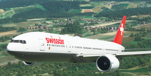 Swissair CaptainSim 777-200 [8K Fictional] 