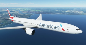 American Airlines "2013 livery" CaptainSim 777-300ER 8K thumbnail 3