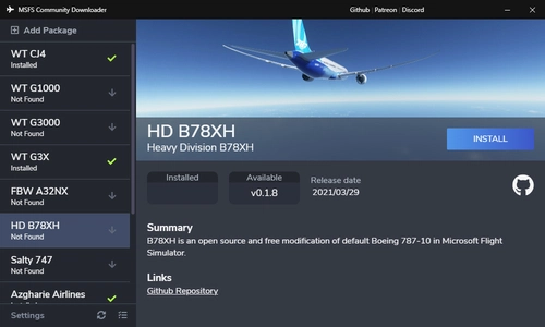 MSFS Community Downloader