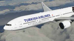 Turkish Airlines BATMAN v SUPERMAN For Captainsim B777-300ER TC-JJN thumbnail 4