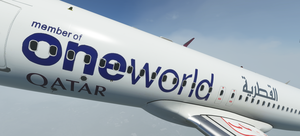 [A32NX] [FBW] Qatar Airways One World [10K] (A7-AHL) With Custom Coffee Cup Ultra Detail thumbnail 10