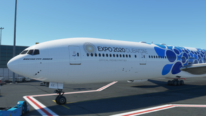 Captainsim B777-300ER Emirates Expo Blue thumbnail 2