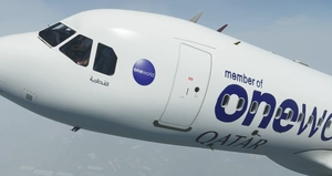 [A32NX] [FBW] Qatar Airways One World [10K] (A7-AHL) With Custom Coffee Cup Ultra Detail thumbnail 11