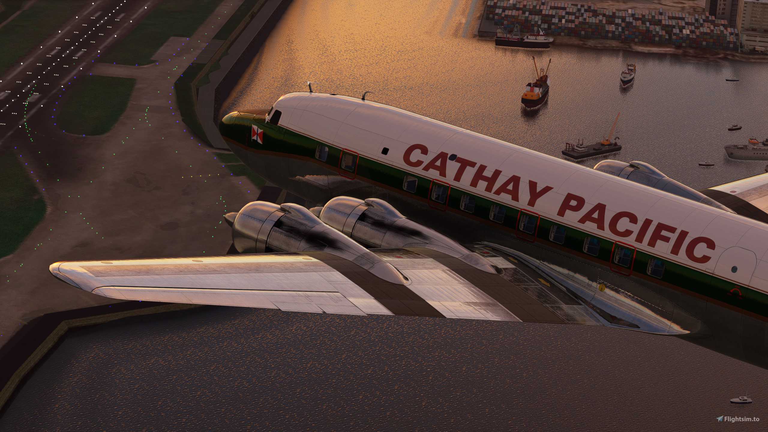 Cathay Pacific Airways DC-6B (VR-HFG) for Microsoft Flight 